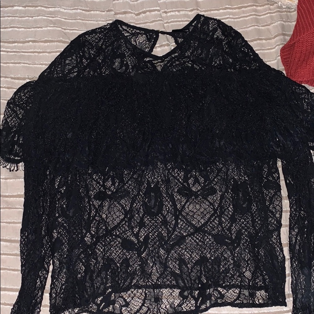Black lace top